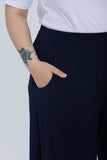 Макси пола-панталон с джобове Поли в големи размери