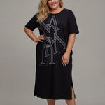 Рокля лятна памучна големи размери