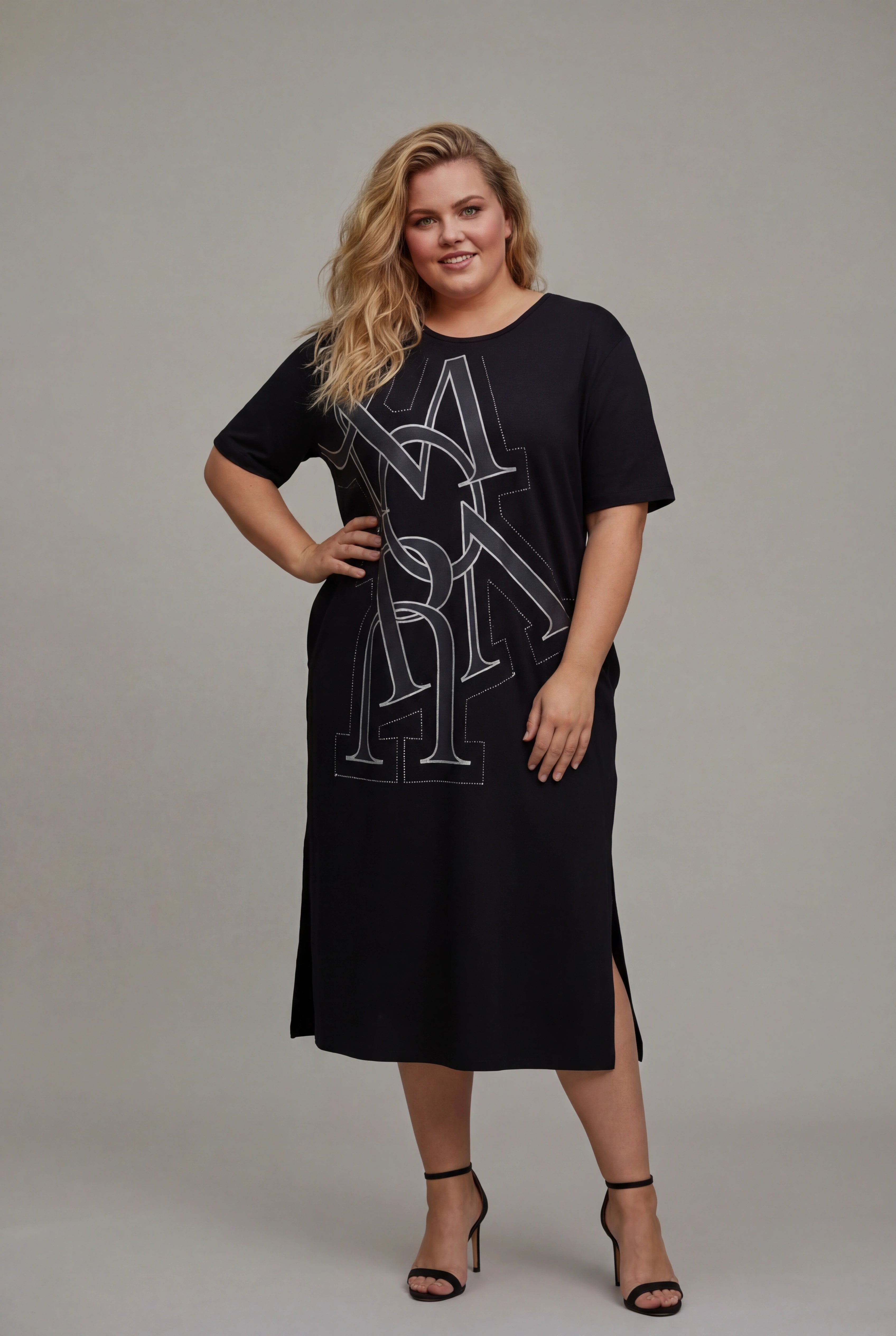 Рокля лятна памучна големи размери