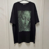 Памучна тениска  с ефектна щампа с камъчета