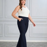 Разкроен от коляното и прибиращ панталон Бориса - тъмносин