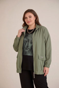Пролетно яке тип бомбър - олив