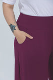 Макси пола-панталон с джобове Поли - лила