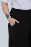 Макси пола-панталон с джобове Поли -  черен
