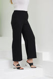 Макси пролетен текстилен панталон - черен