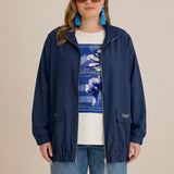 Пролетно яке тип бомбър - тъмносин