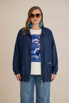 Пролетно яке тип бомбър - тъмносин