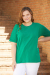 Тениска в големи размери Класик в 7 цвята - зелен